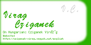 virag cziganek business card